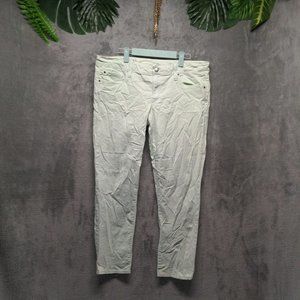 1969 Mint Women Jeans Mid Rise Always Skinny Solid Mint Light Wash W:38 L:28